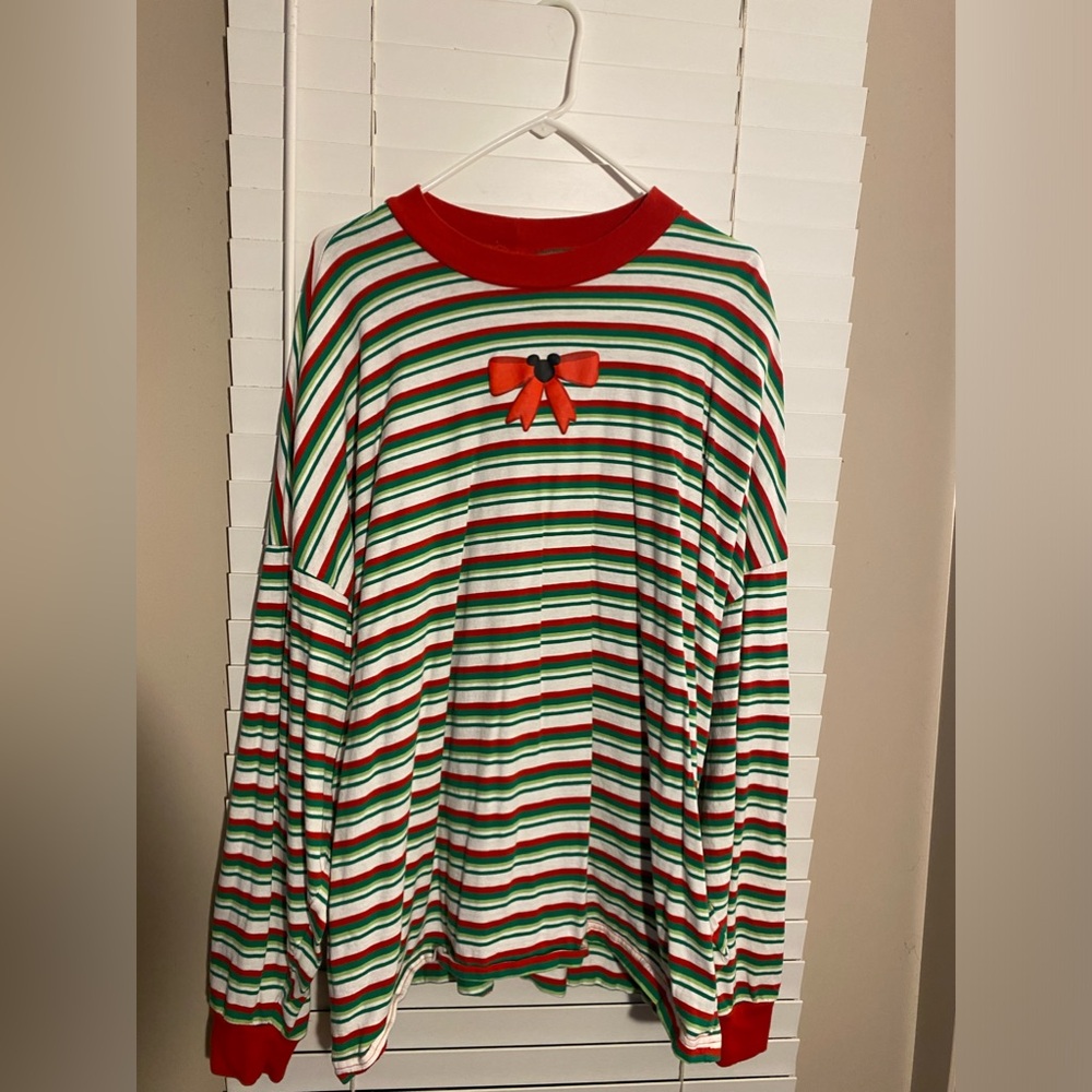 Holiday Disney striped long sleeve